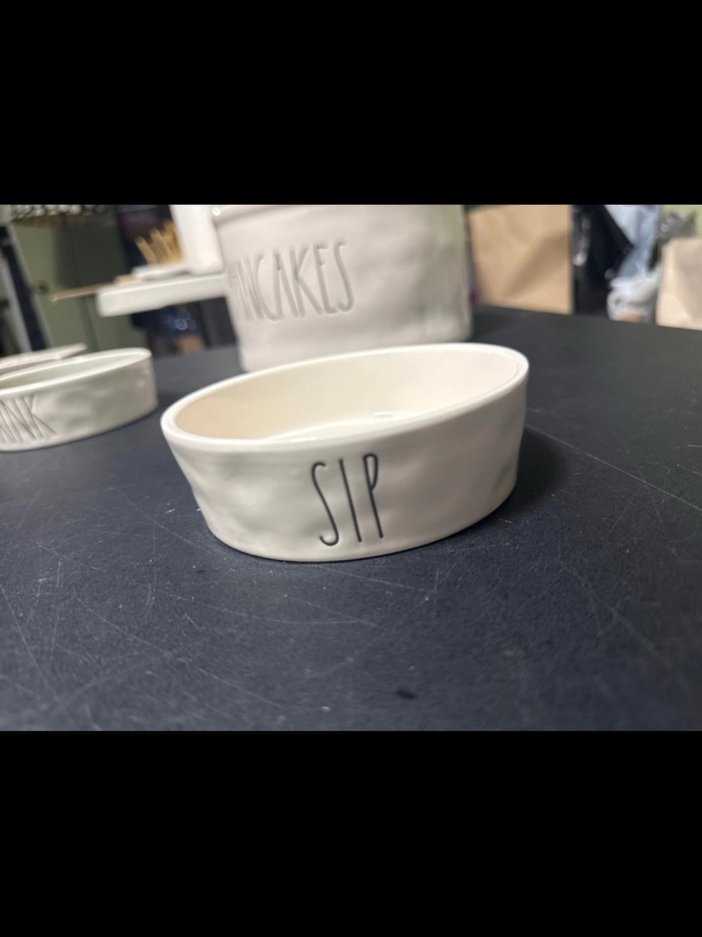 Rae Dunn White 'SIP' Stoneware Bowl